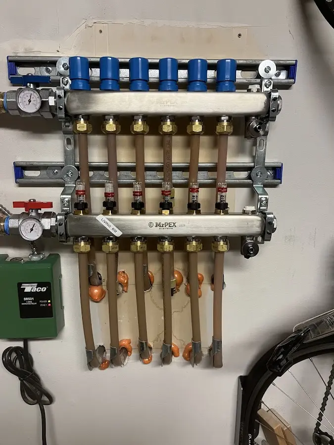 Plumber performing Gas Leak Detection at a residential property in Enochville